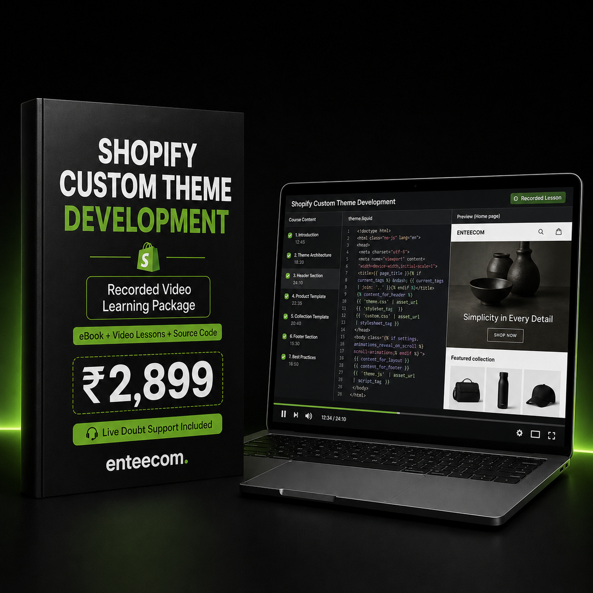 Shopify Custom Theme Development – Recorded Video Learning Package